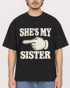 Mockup Boxy Heavyweight Tee Black male close-up 02
