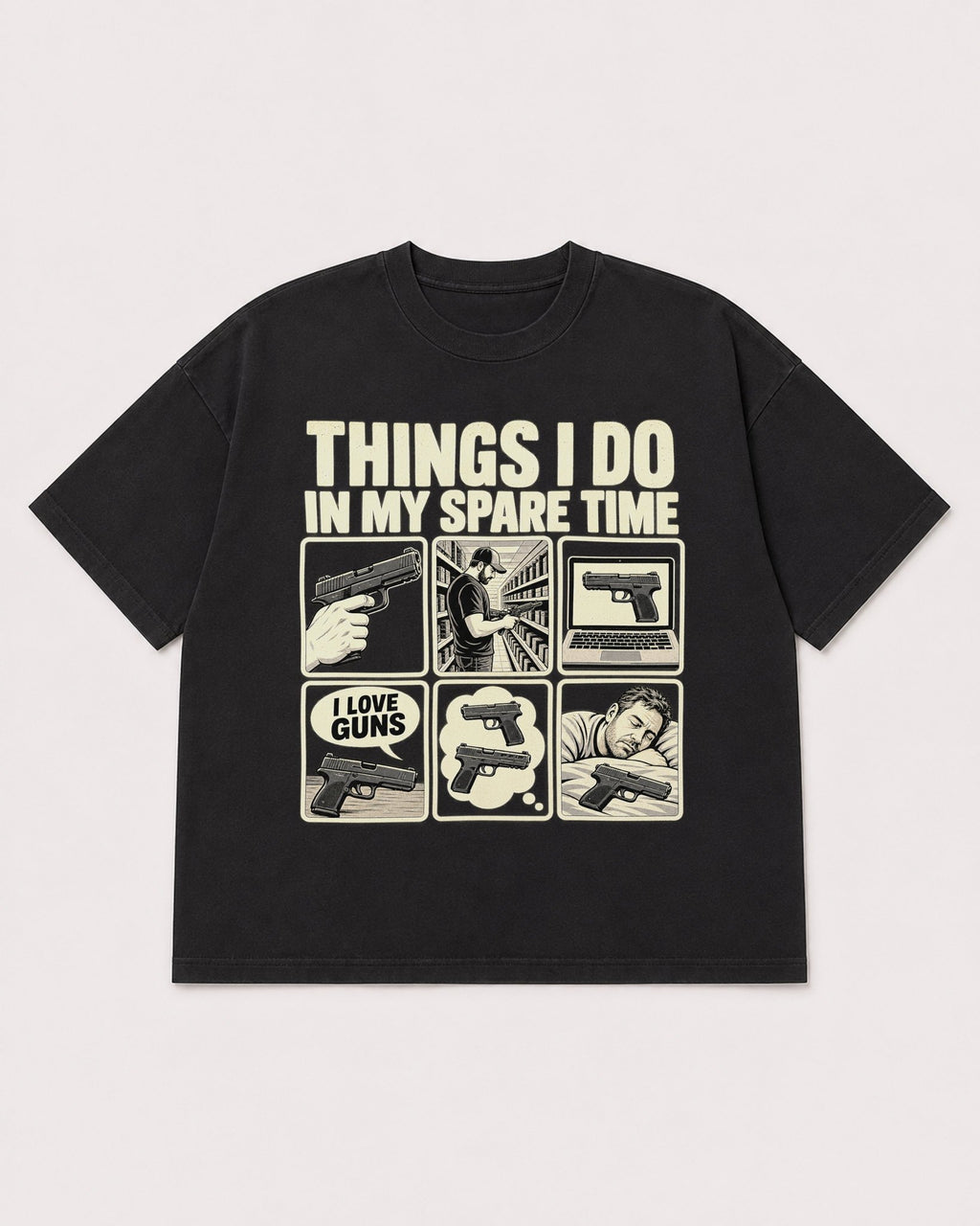 Mockup Boxy Heavyweight Tee Black product