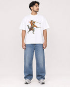 Mockup Boxy Heavyweight Tee White male full-body 02
