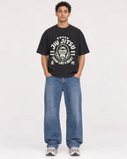 Mockup Boxy Heavyweight Tee Black male full-body 10