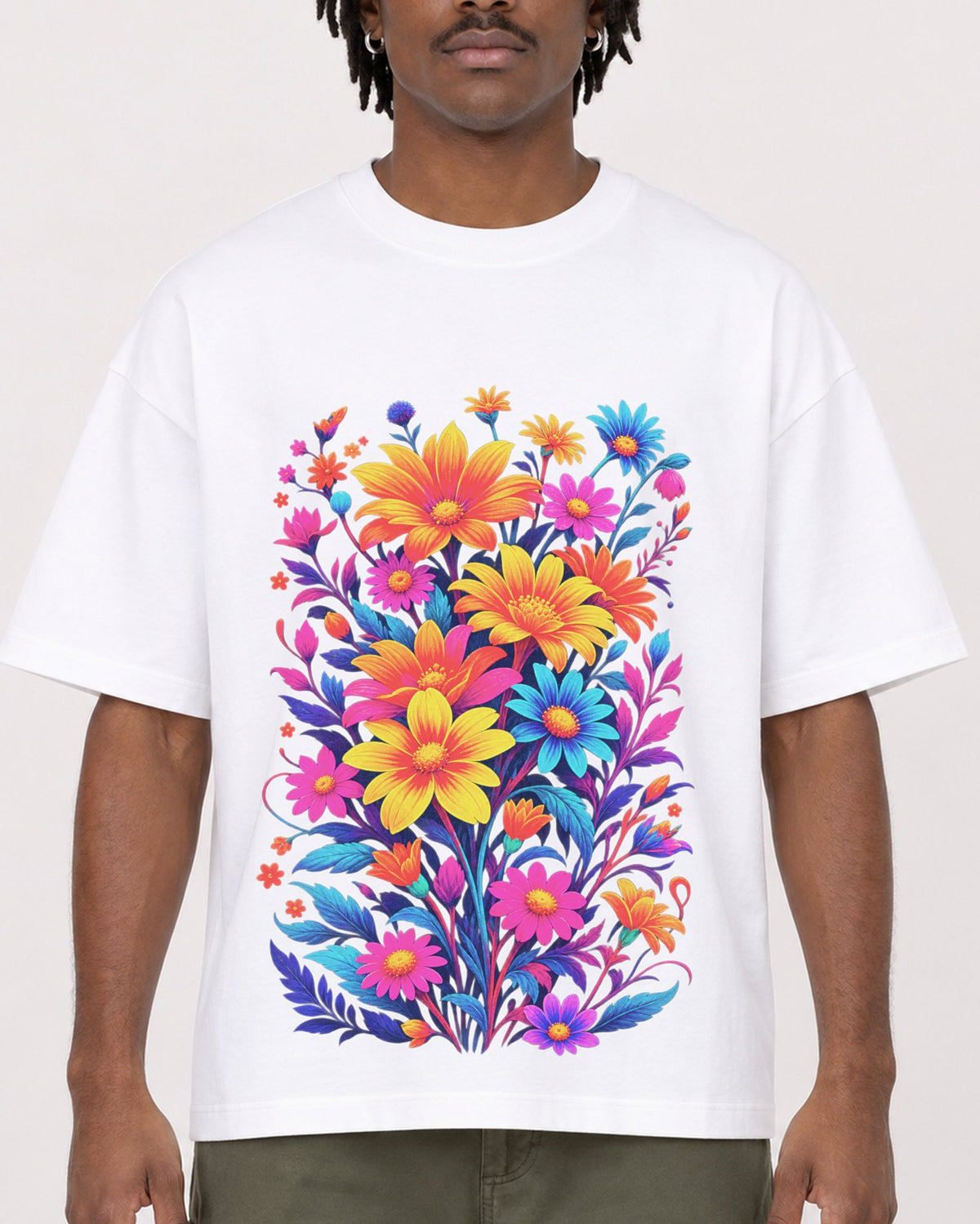 Mockup Boxy Heavyweight Tee White male close-up 04