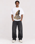 Mockup Boxy Heavyweight Tee White male full-body 05