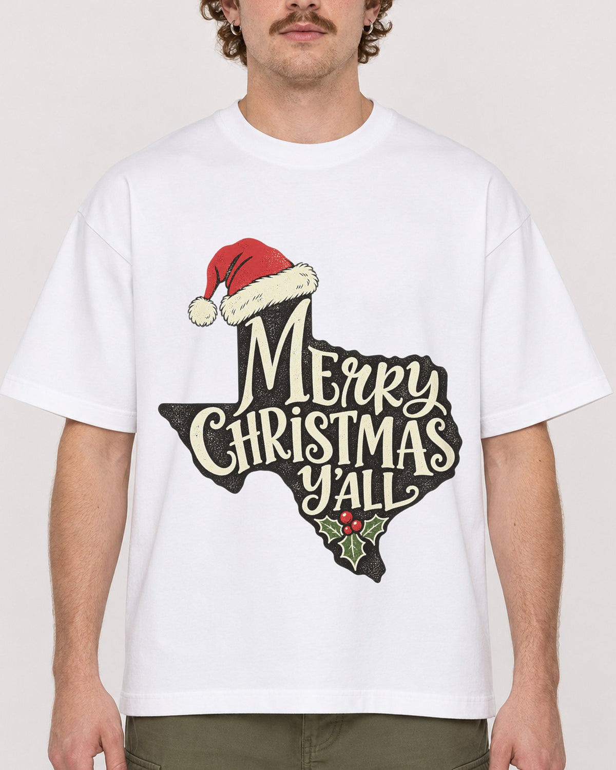 Mockup Boxy Heavyweight Tee White male close-up 09