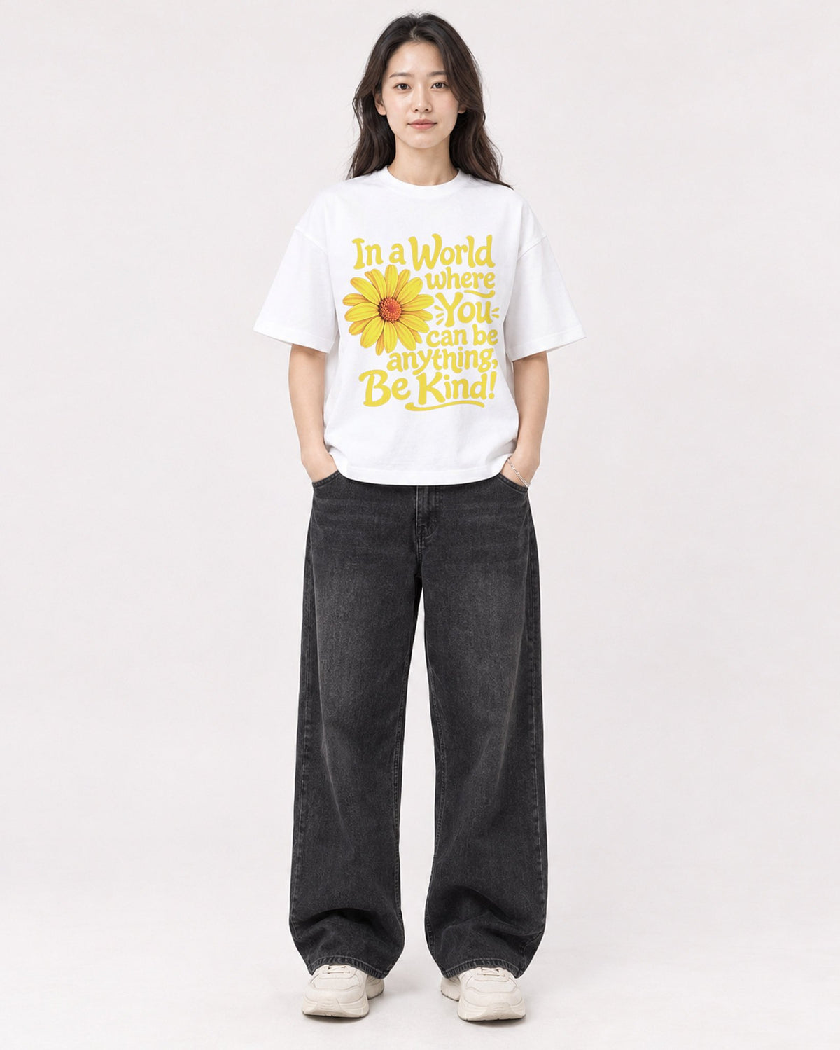 Mockup Boxy Heavyweight Tee White female full-body 03