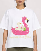 Mockup Boxy Heavyweight Tee White female close-up 42