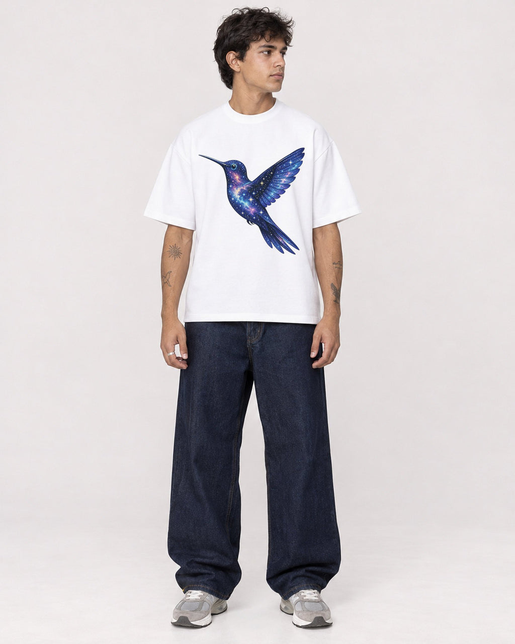 Mockup Boxy Heavyweight Tee White male full-body 06