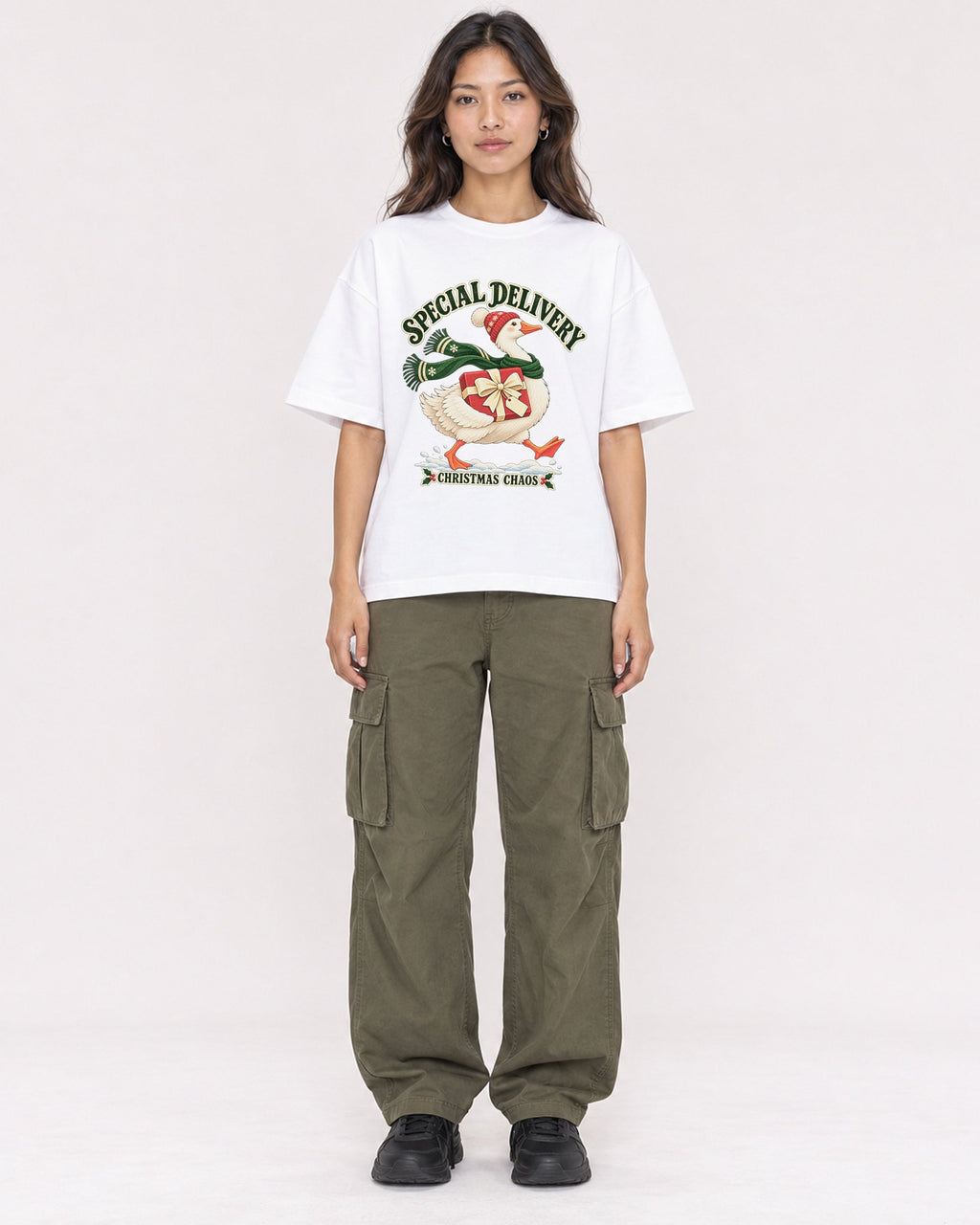 Mockup Boxy Heavyweight Tee White female full-body 02