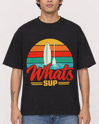 Mockup Boxy Heavyweight Tee Black male close-up 06
