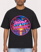 Mockup Boxy Heavyweight Tee Black male close-up 05