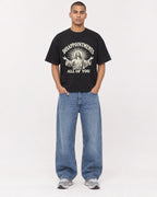 Mockup Boxy Heavyweight Tee Black male full-body 50