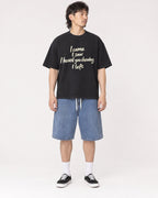 Mockup Boxy Heavyweight Tee Black male full-body 23