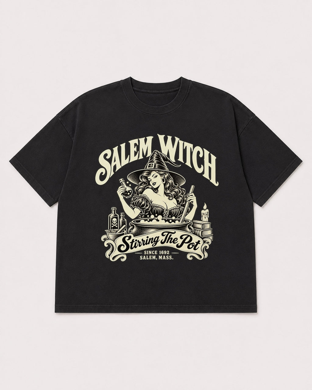 Mockup Boxy Heavyweight Tee Black product