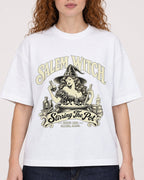 Mockup Boxy Heavyweight Tee White female close-up 09