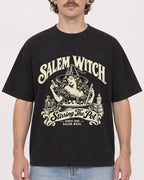 Mockup Boxy Heavyweight Tee Black male close-up 09