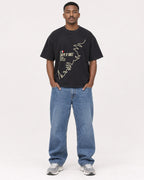 Mockup Boxy Heavyweight Tee Black male full-body 14