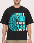 Mockup Boxy Heavyweight Tee Black male close-up 08