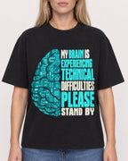 Mockup Boxy Heavyweight Tee Black female close-up 08