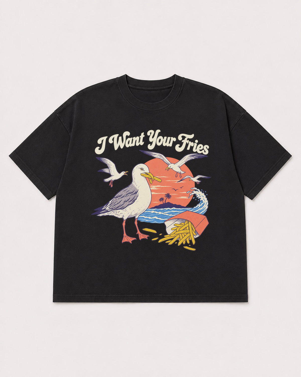 Mockup Boxy Heavyweight Tee Black product
