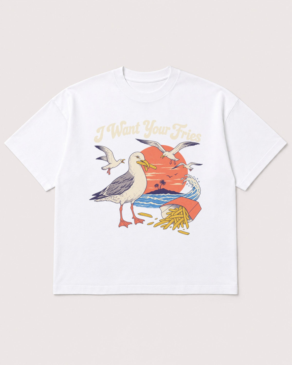 Mockup Boxy Heavyweight Tee White product