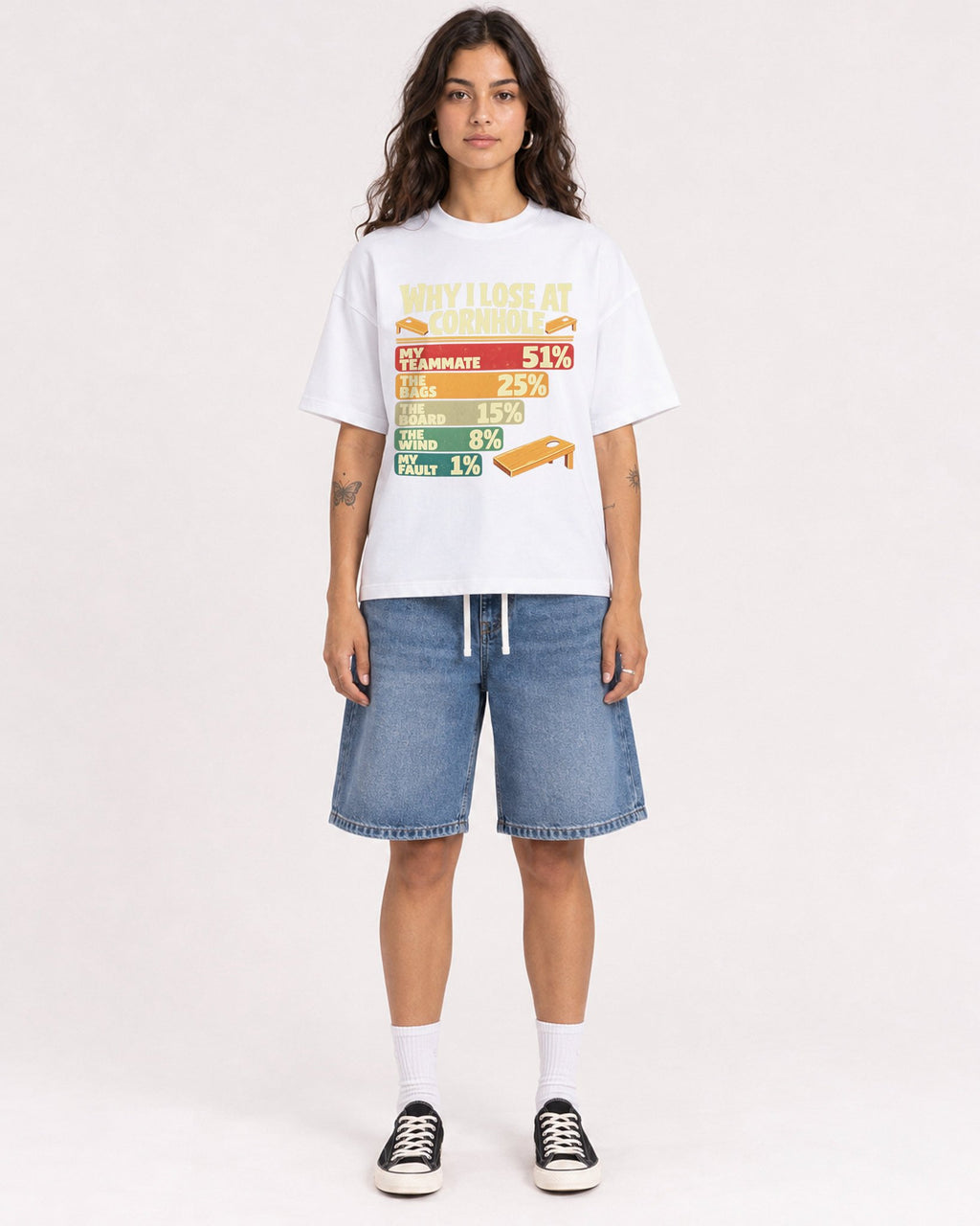Mockup Boxy Heavyweight Tee White female full-body 06