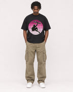 Mockup Boxy Heavyweight Tee Black male full-body 04