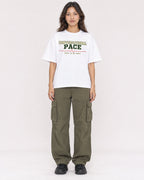 Mockup Boxy Heavyweight Tee White female full-body 02