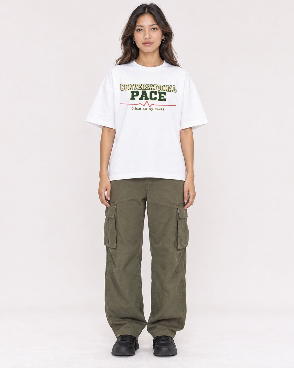 Mockup Boxy Heavyweight Tee White female full-body 02