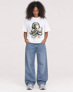Mockup Boxy Heavyweight Tee White female full-body 05
