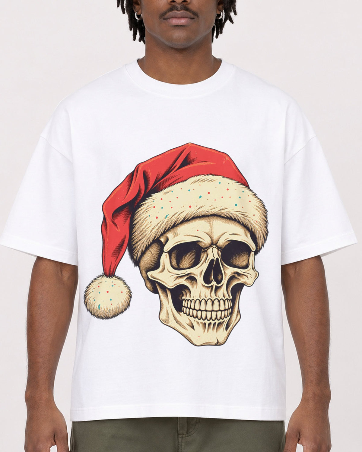 Mockup Boxy Heavyweight Tee White male close-up 04