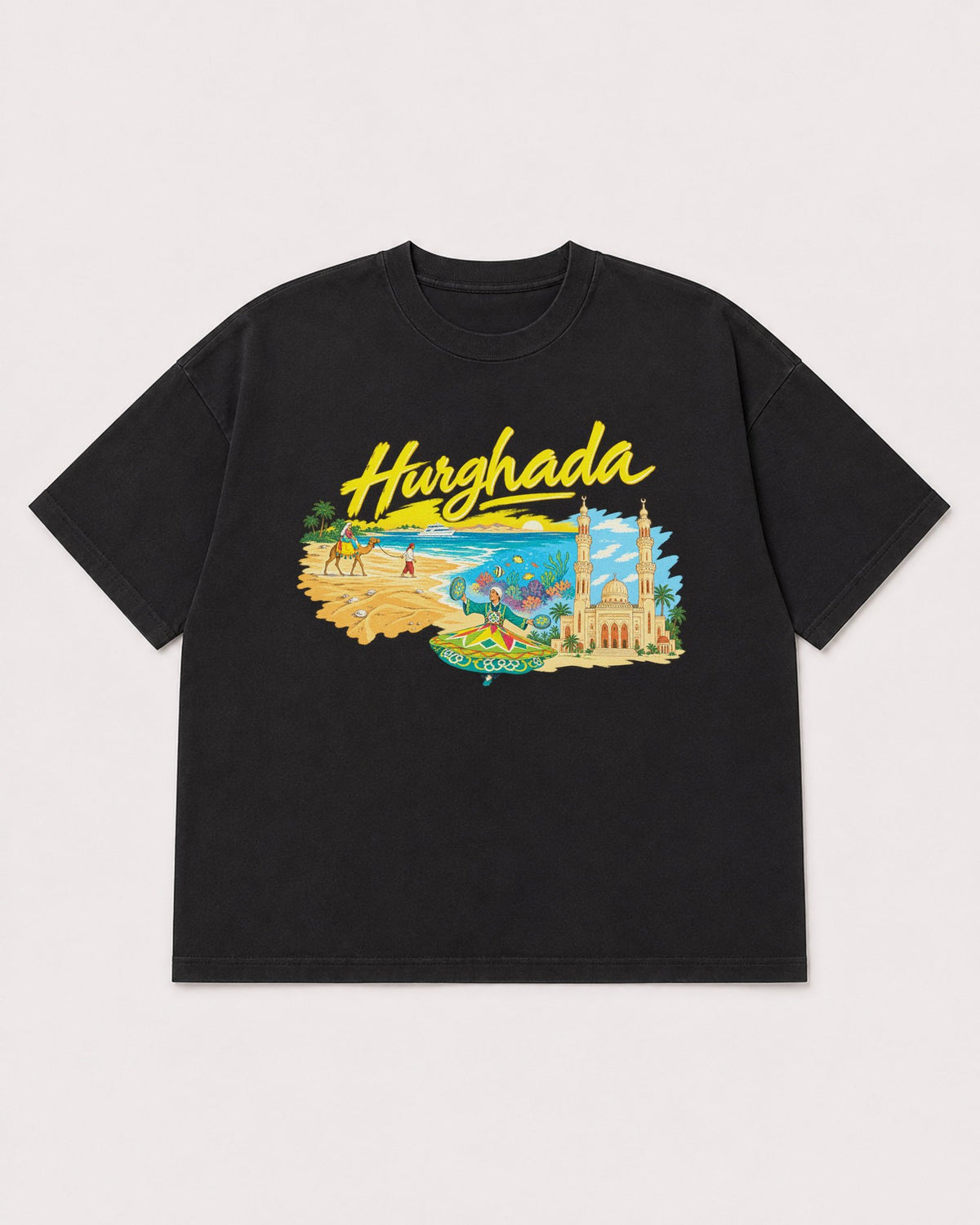 Mockup Boxy Heavyweight Tee Black product