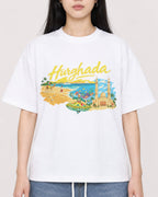 Mockup Boxy Heavyweight Tee White female close-up 01