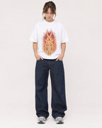 Mockup Boxy Heavyweight Tee White female full-body 29