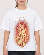 Mockup Boxy Heavyweight Tee White female close-up 29