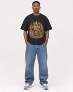 Mockup Boxy Heavyweight Tee Black male full-body 14