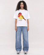 Mockup Boxy Heavyweight Tee White female full-body 10