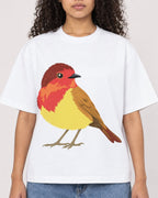 Mockup Boxy Heavyweight Tee White female close-up 10