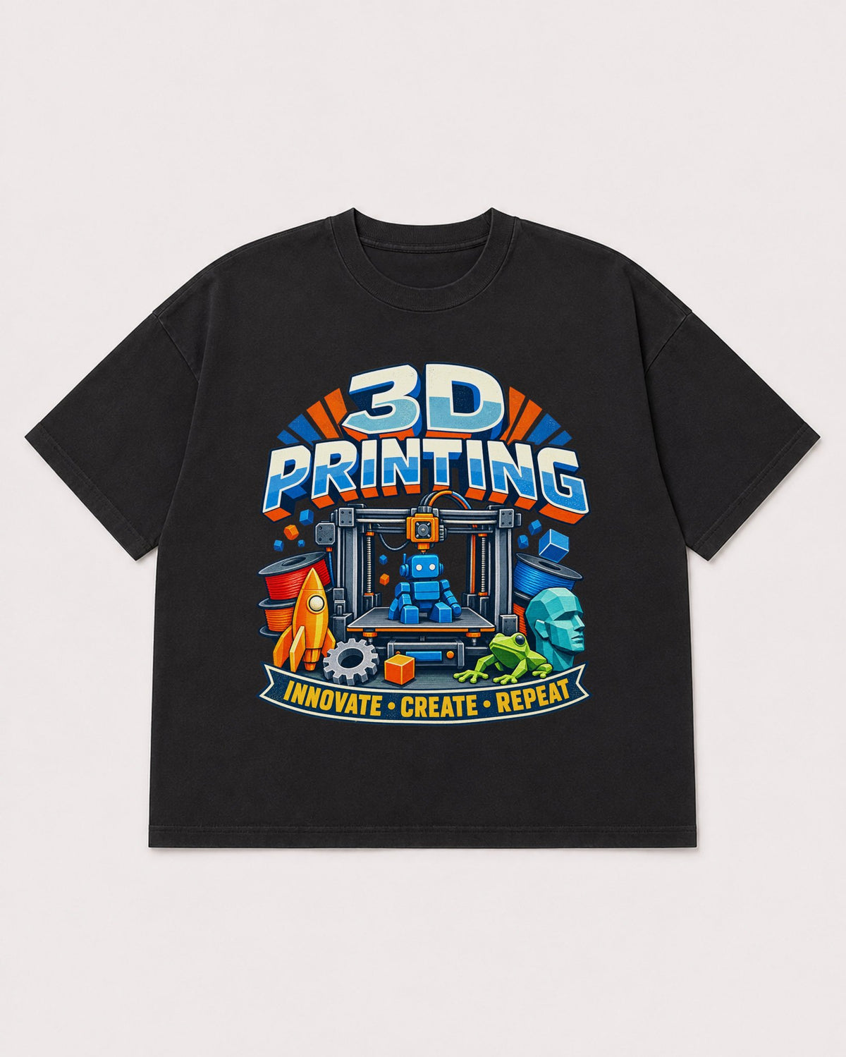 Mockup Boxy Heavyweight Tee Black product
