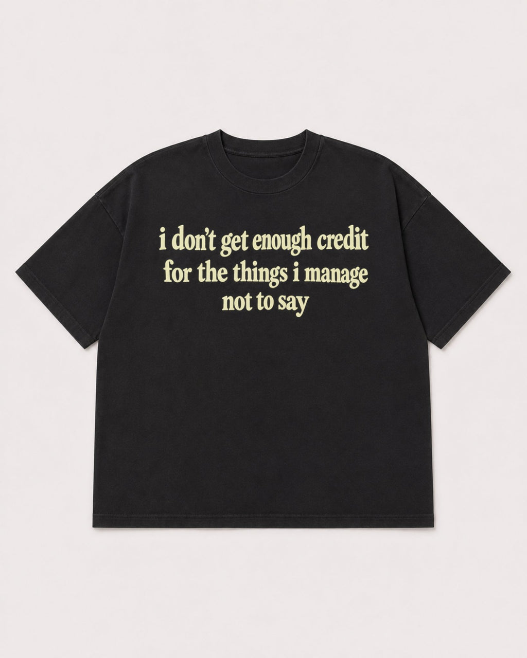 Mockup Boxy Heavyweight Tee Black product