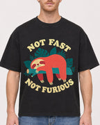 Mockup Boxy Heavyweight Tee Black male close-up 38