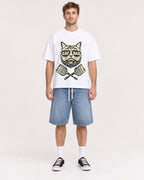 Mockup Boxy Heavyweight Tee White male full-body 08