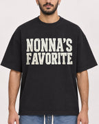 Mockup Boxy Heavyweight Tee Black male close-up 07