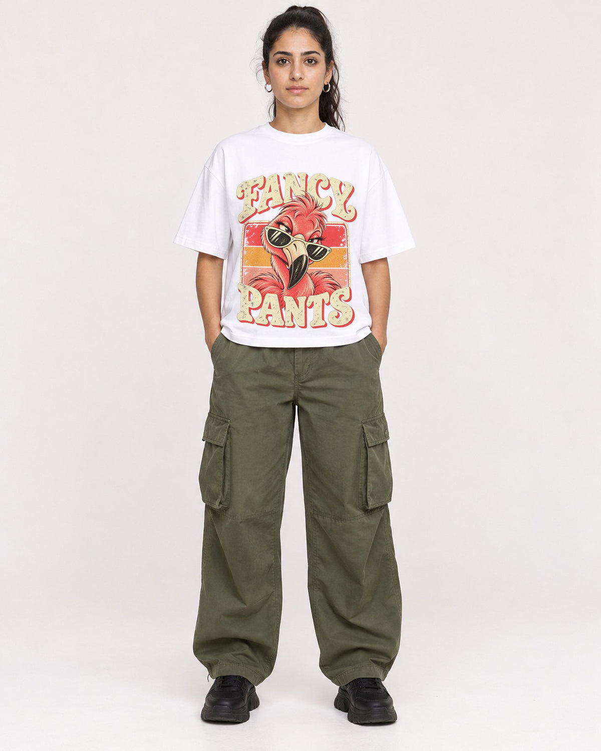 Mockup Boxy Heavyweight Tee White female full-body 47