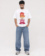 Mockup Boxy Heavyweight Tee White male full-body 07