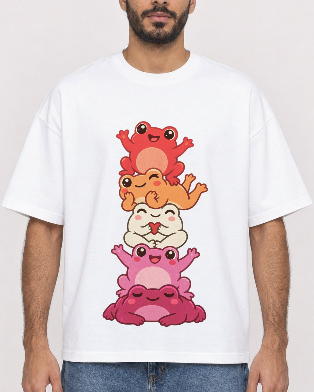 Mockup Boxy Heavyweight Tee White male close-up 07