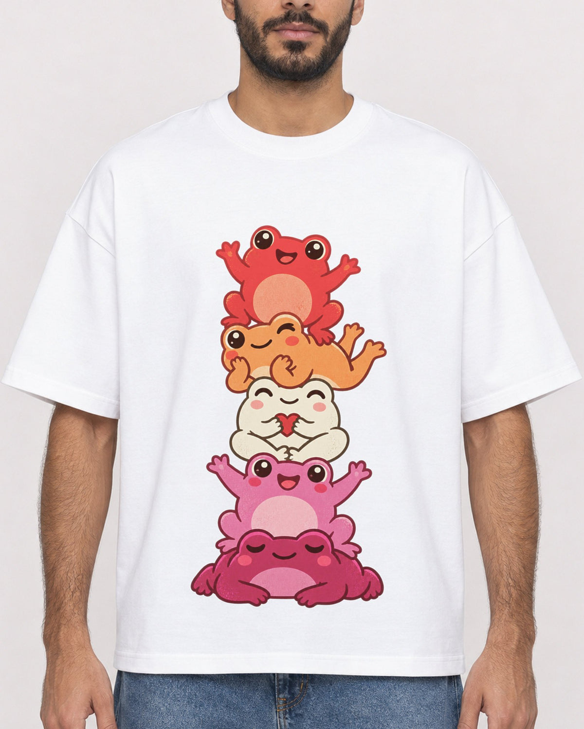 Mockup Boxy Heavyweight Tee White male close-up 07