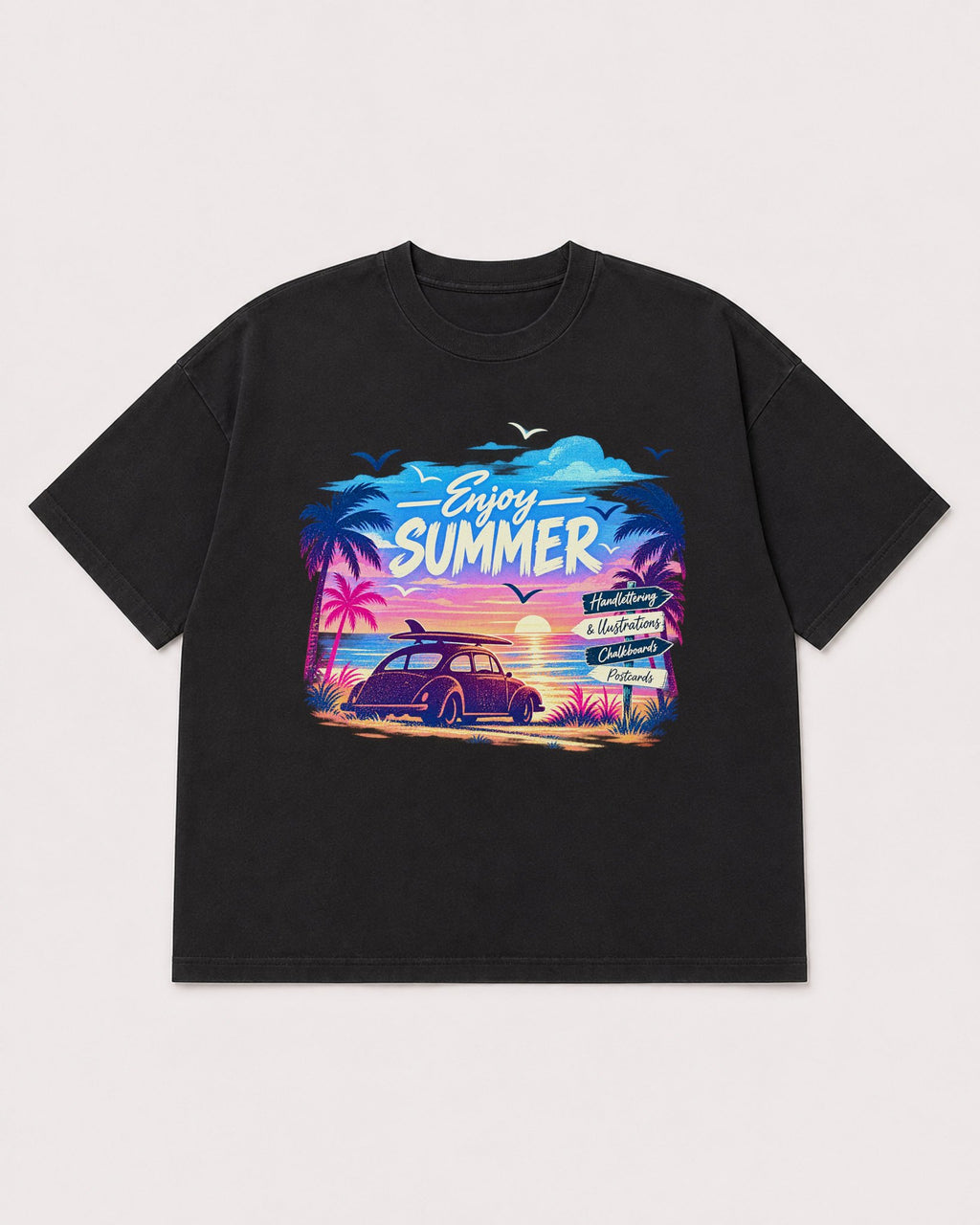 Mockup Boxy Heavyweight Tee Black product