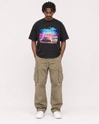 Mockup Boxy Heavyweight Tee Black male full-body 04