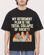 Mockup Boxy Heavyweight Tee Black male close-up 03