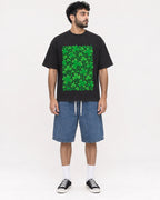 Mockup Boxy Heavyweight Tee Black male full-body 07