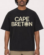 Mockup Boxy Heavyweight Tee Black male close-up 04